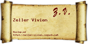 Zeller Vivien névjegykártya